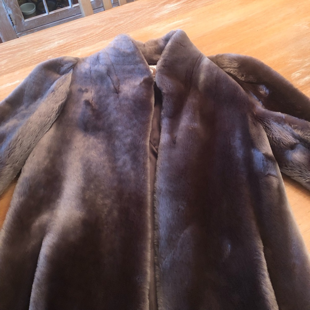 Overland sheepskin fur coat.